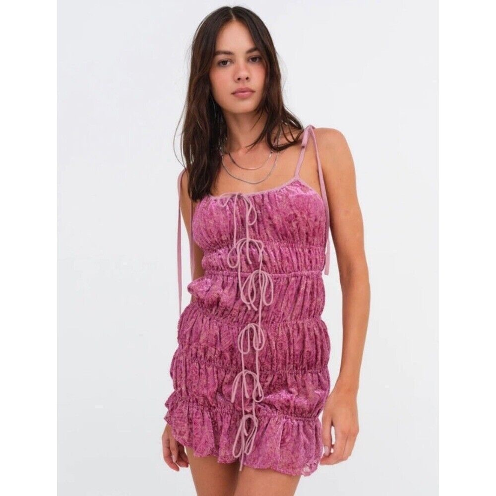NWT for love and lemons pink mini dress